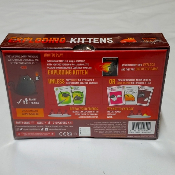 NIB Exploding Kittens Card Game-Original Edition - Picture 2 of 2